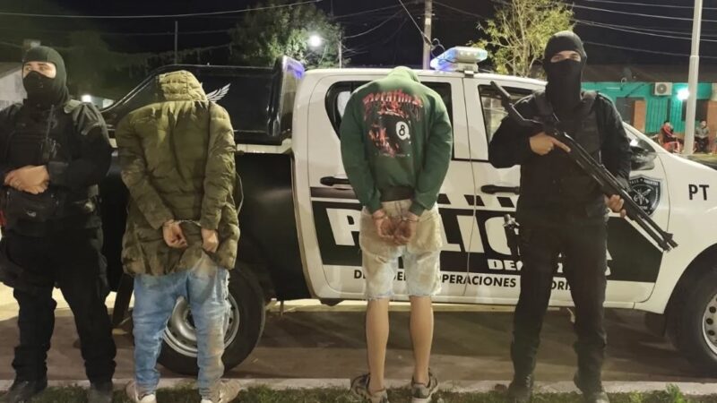Barranqueras: Detuvieron a dos jóvenes con 147 envoltorios de cocaína, uno de ellos tiene 15 años