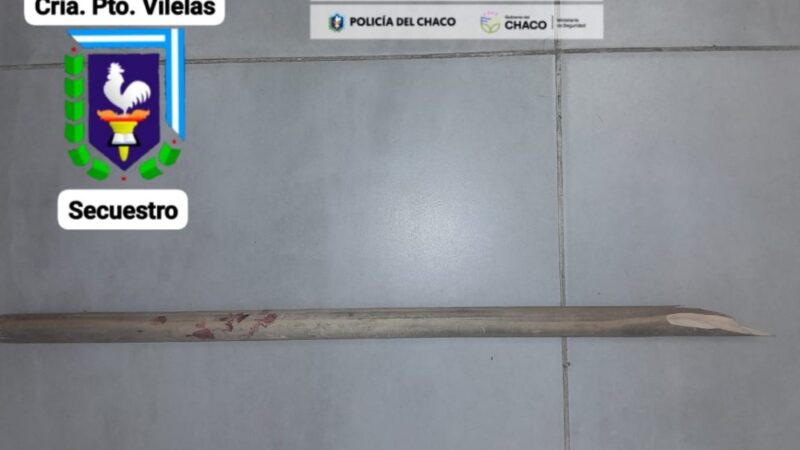 Vilelas: Alcoholizado agredió a su pareja con un palo, quedó detenido