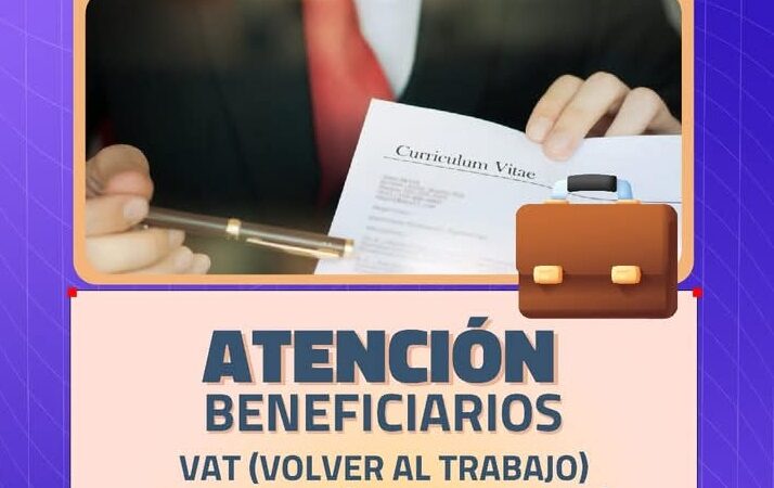 Se invita a los beneficiarios de los programas VAT y FOMENTAR a participar en acciones de entrenamiento laboral