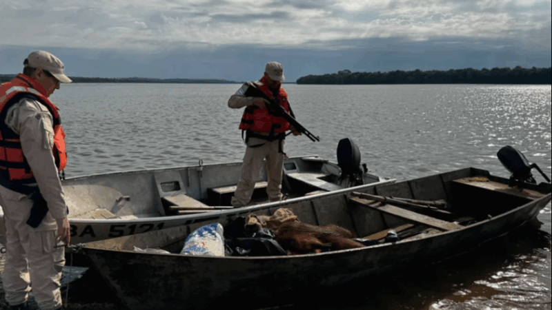 La Prefectura encuentra embarcación con 80kg de carne de carpincho