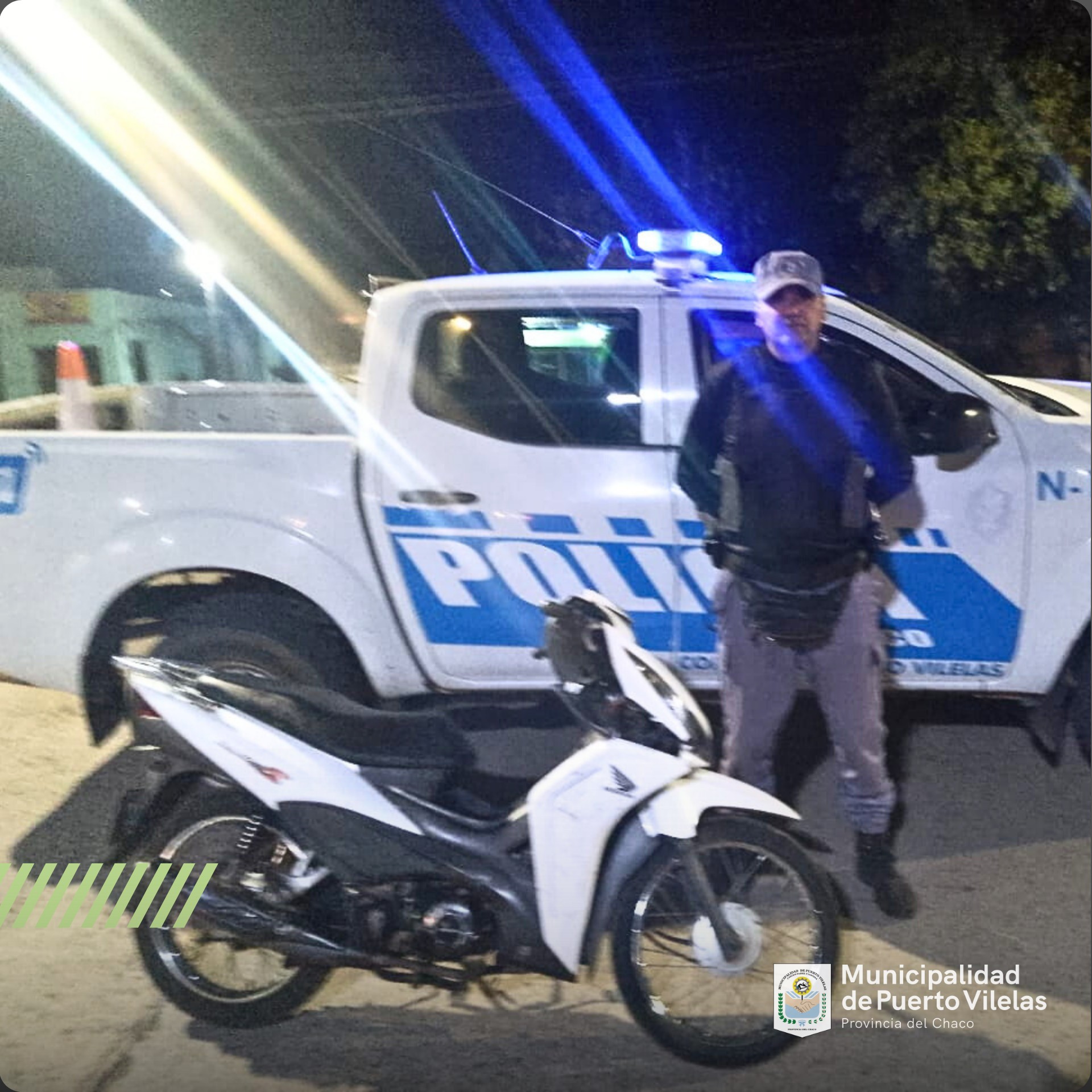 Puerto Vilelas: Recuperan una motocicleta robada gracias a un rápido accionar policial