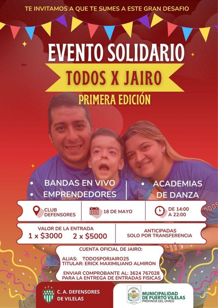 Vilelas: Gran evento a beneficio de Jairo