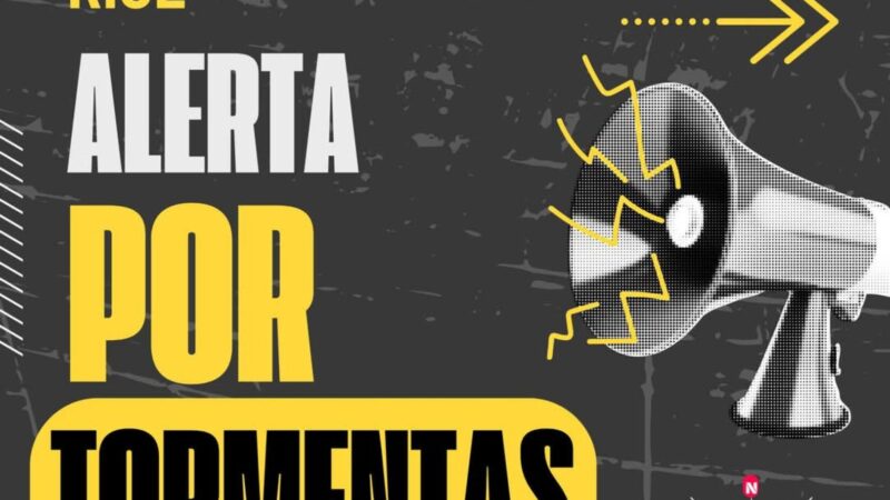 El Municipio de Vilelas alertó a los vecinos por el vigente alerta meteorológico