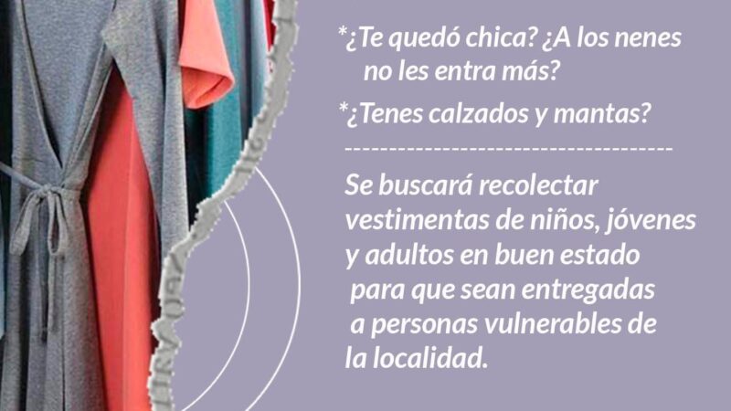 Campaña de ropero solidario en Vilelas