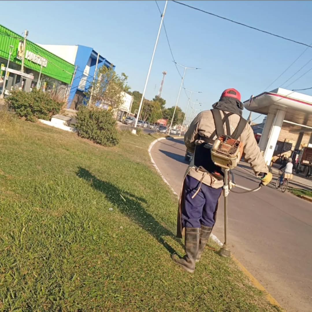 Se realizaron trabajos de  mantenimiento de espacios verdes en Barranqueras