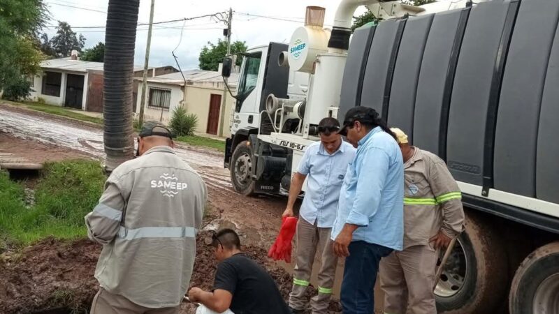 Sameep restableció el servicio de cloacas en Juan José Castelli con un operativo integral