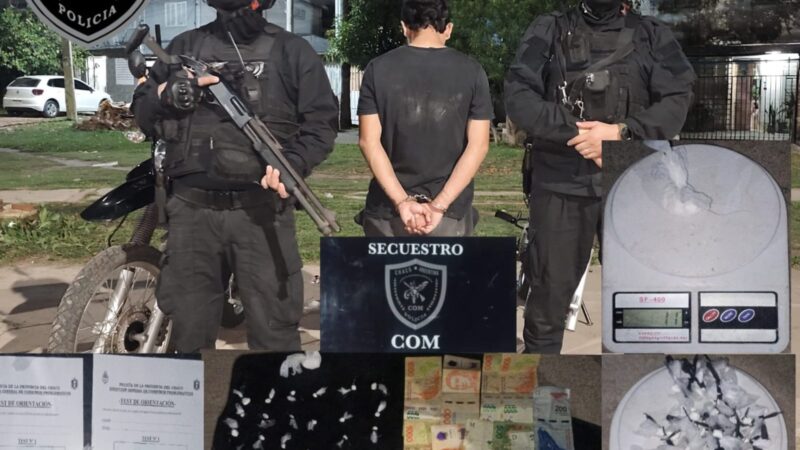 Policia Motorizada detuvo a un supuesto dealer en Resistencia