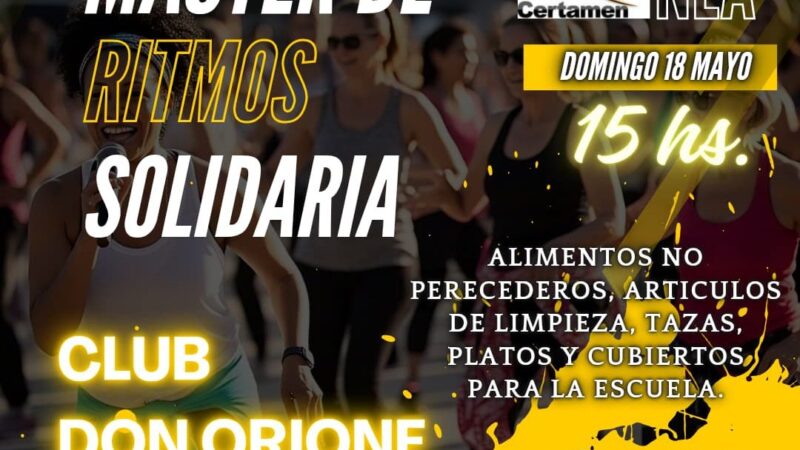Se realizara una máster de ritmos en el club Don Orione a Beneficio de una Escuela de Vilelas