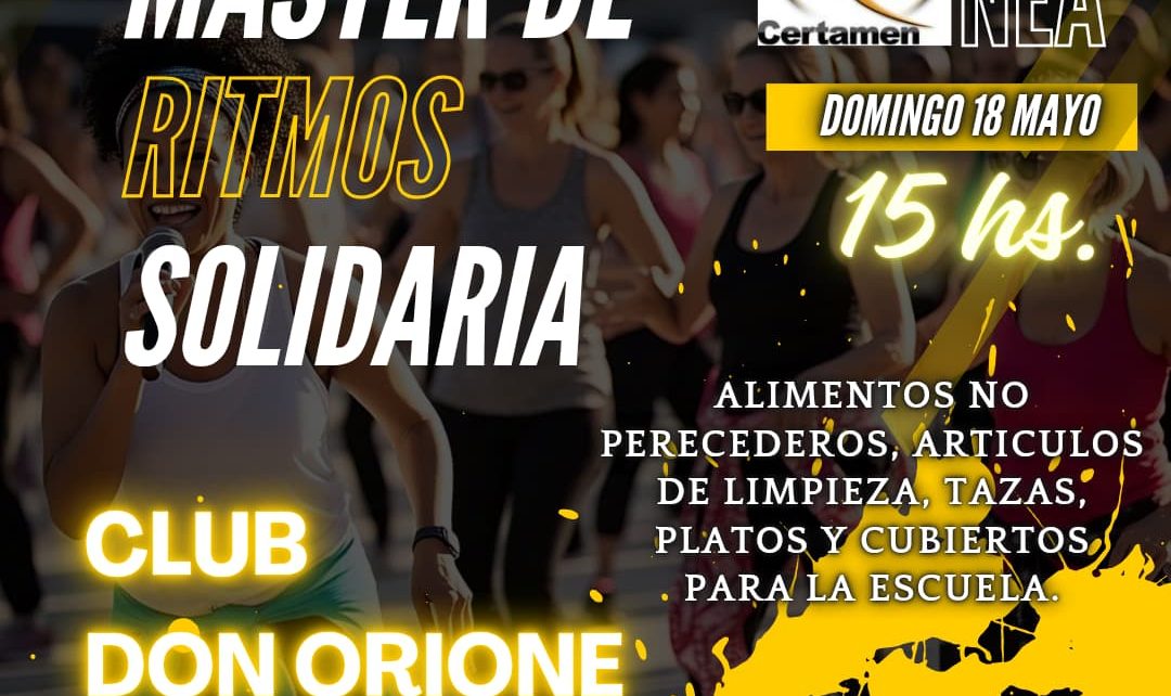 Se realizara una máster de ritmos en el club Don Orione a Beneficio de una Escuela de Vilelas