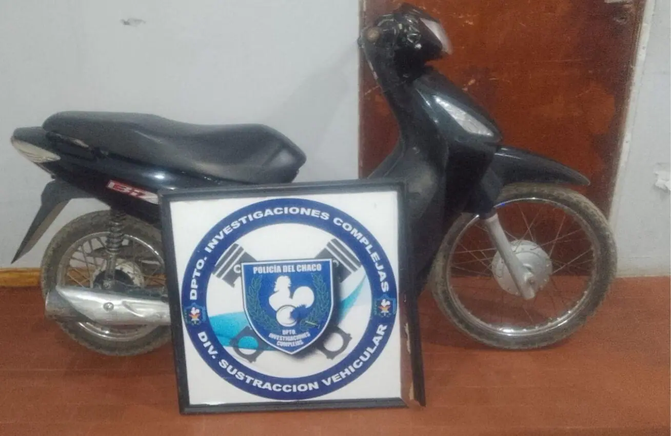 Recuperan motocicleta robada en Barranqueras tras un operativo policial