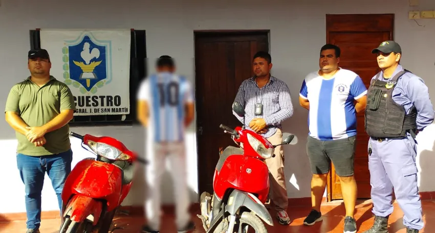 Recuperan motocicleta robada y arrestan al presunto ladrón en San Martín