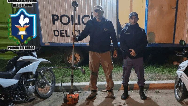 Barrio La Liguria: Robó una motoguadaña pero la dejó atrás al escapar de la policía