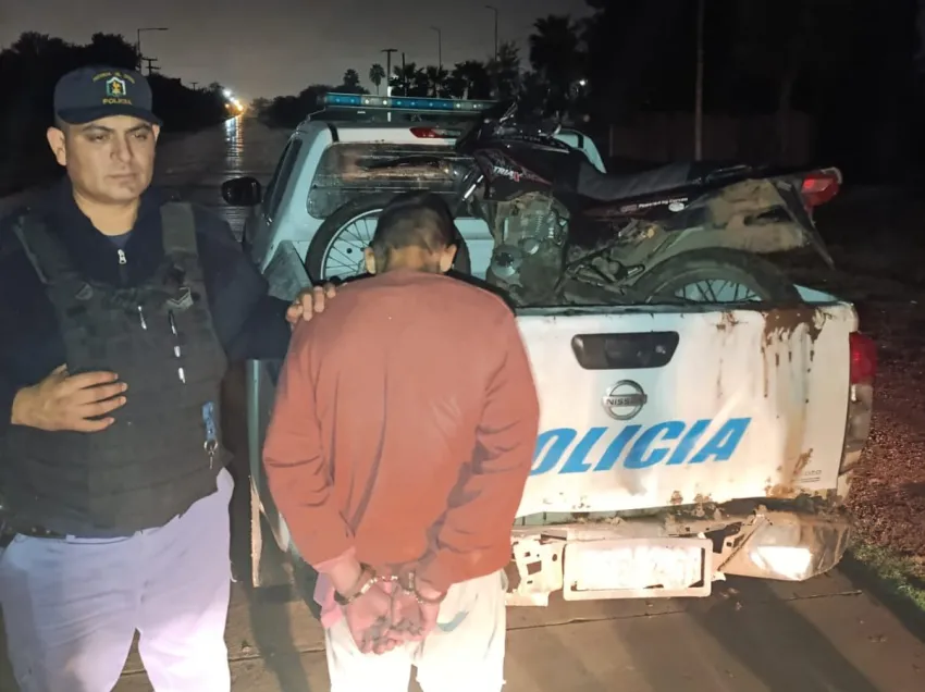 Recuperan motocicleta robada y arrestan a un joven en un operativo en Sáenz Peña