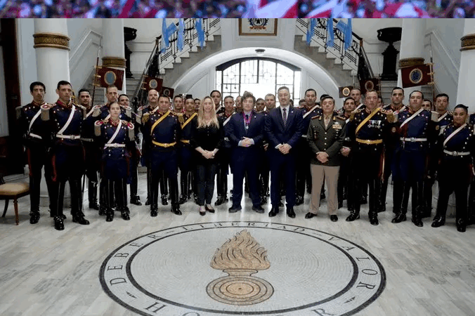 Milei recibe la Orden Ecuestre Militar de los Caballeros Granaderos de los Andes