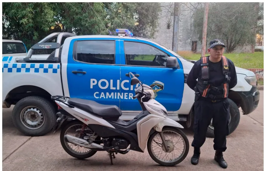 Policia Caminera recuperó moto con pedido de captura