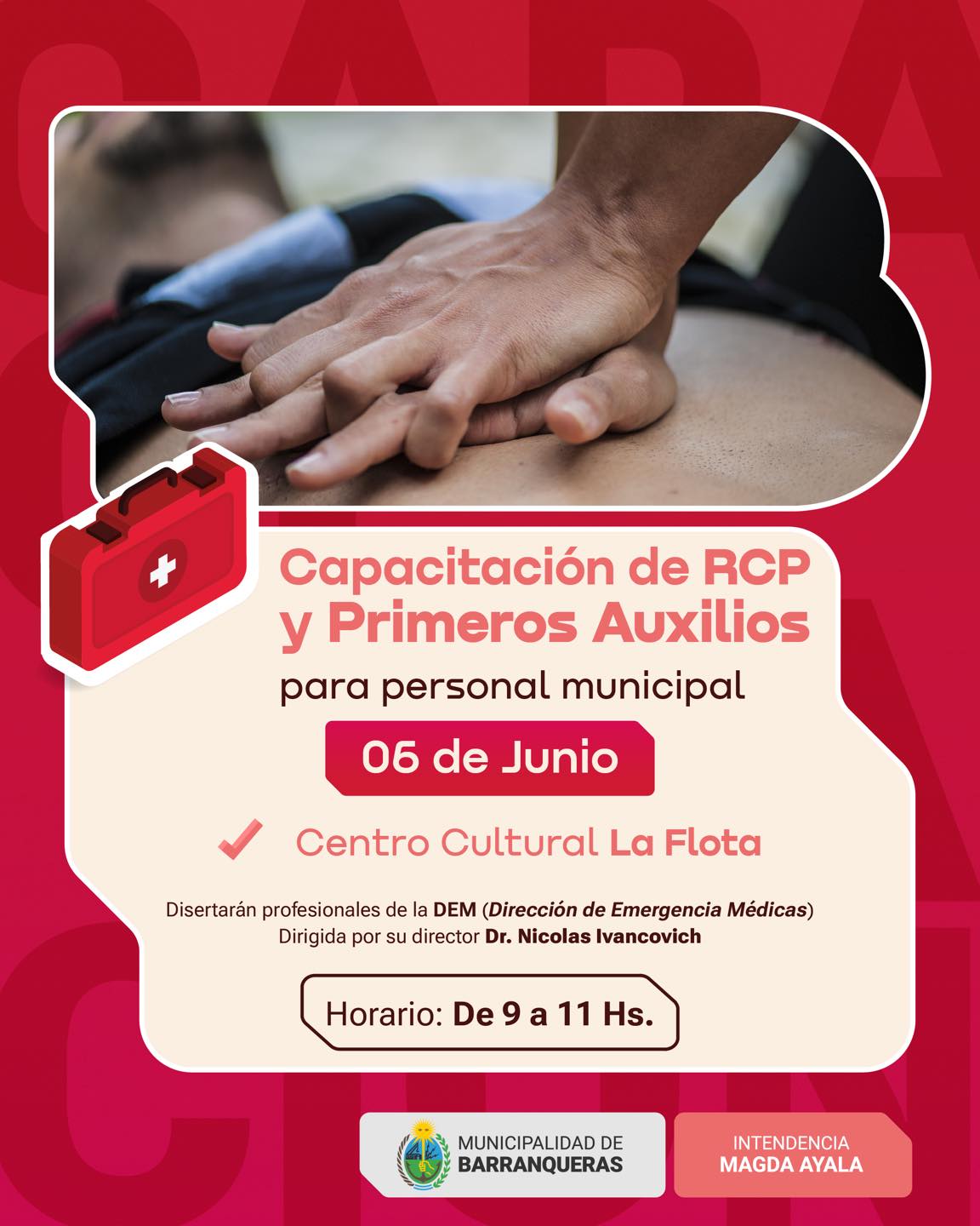 Capacitación de RCP y Primeros Auxilios destinado al personal municipal de Barranqueras