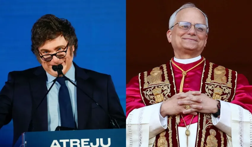 Milei llegó a Roma y será recibido por el Papa León XIV