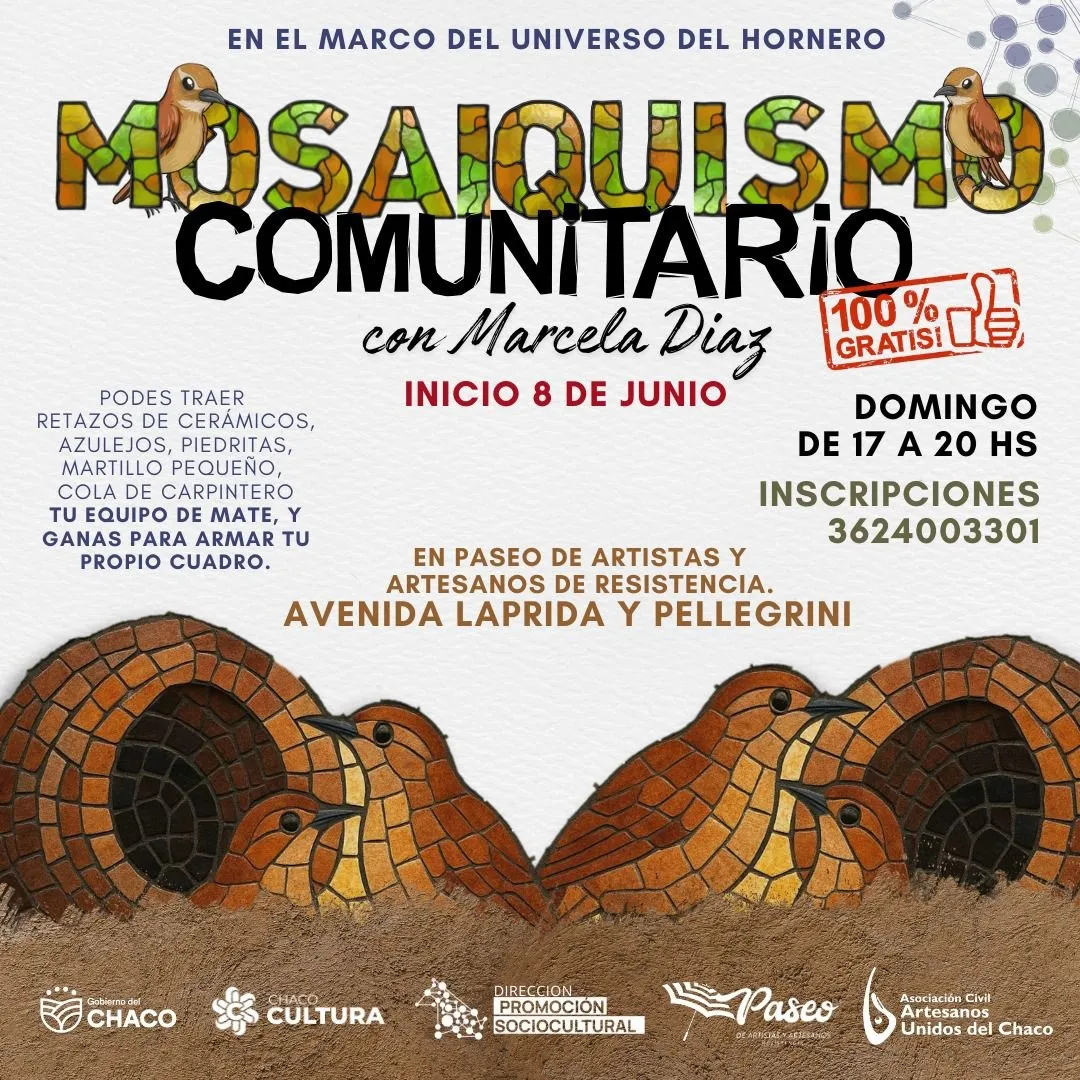 El «Paseo de Artistas y Artesanos» invita a un taller de mosaiquismo comunitario gratuito