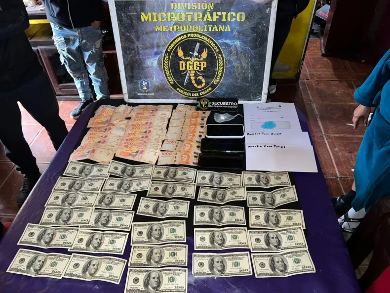 Golpe al narcotráfico: hubo 2 detenidas e incautaron estupefacientes, dólares, pesos y celulares en Vilelas