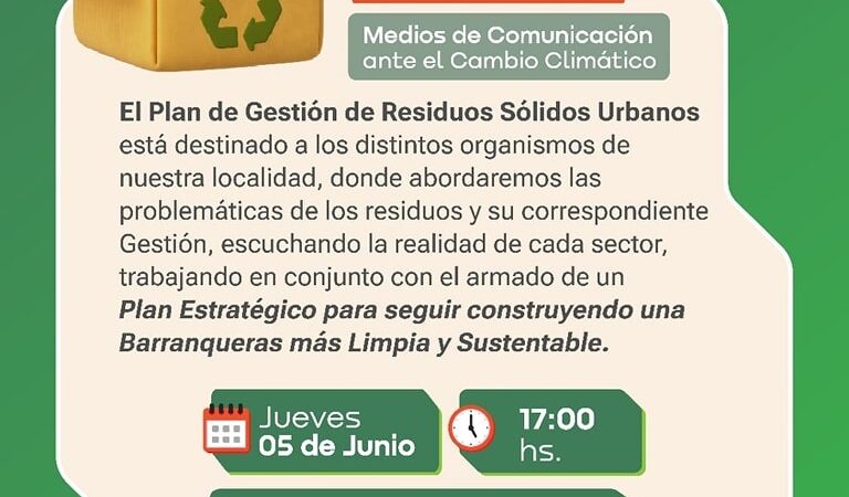 El municipio invita a participar del taller de armado del PMGIRSU